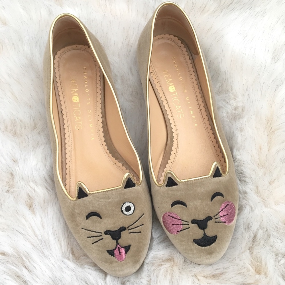 Charlotte Olympia emoticats cat kitty flats 37